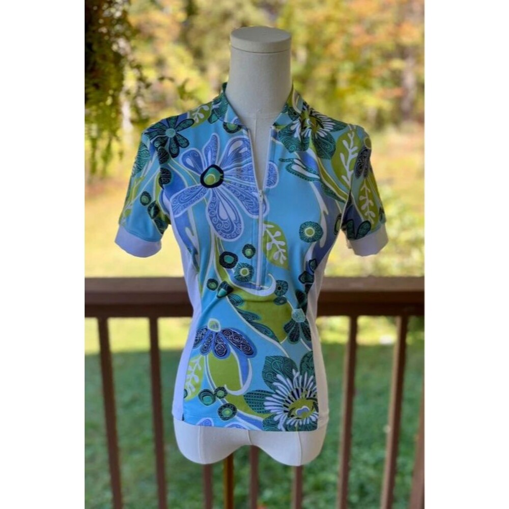 Sheila Moon San Francisco Retro Floral Cycling Jersey Women’s Small
